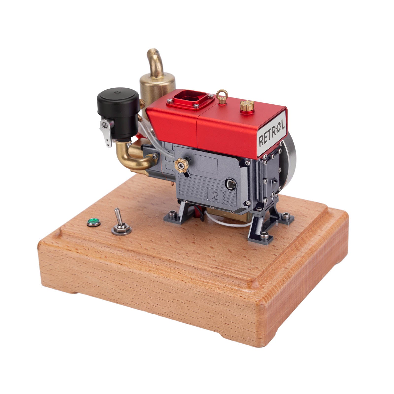RETROL 1/8 Scale 2.6cc Mini 4 Stroke Gas Engine Model with Evaporative Cooling-helloworld7