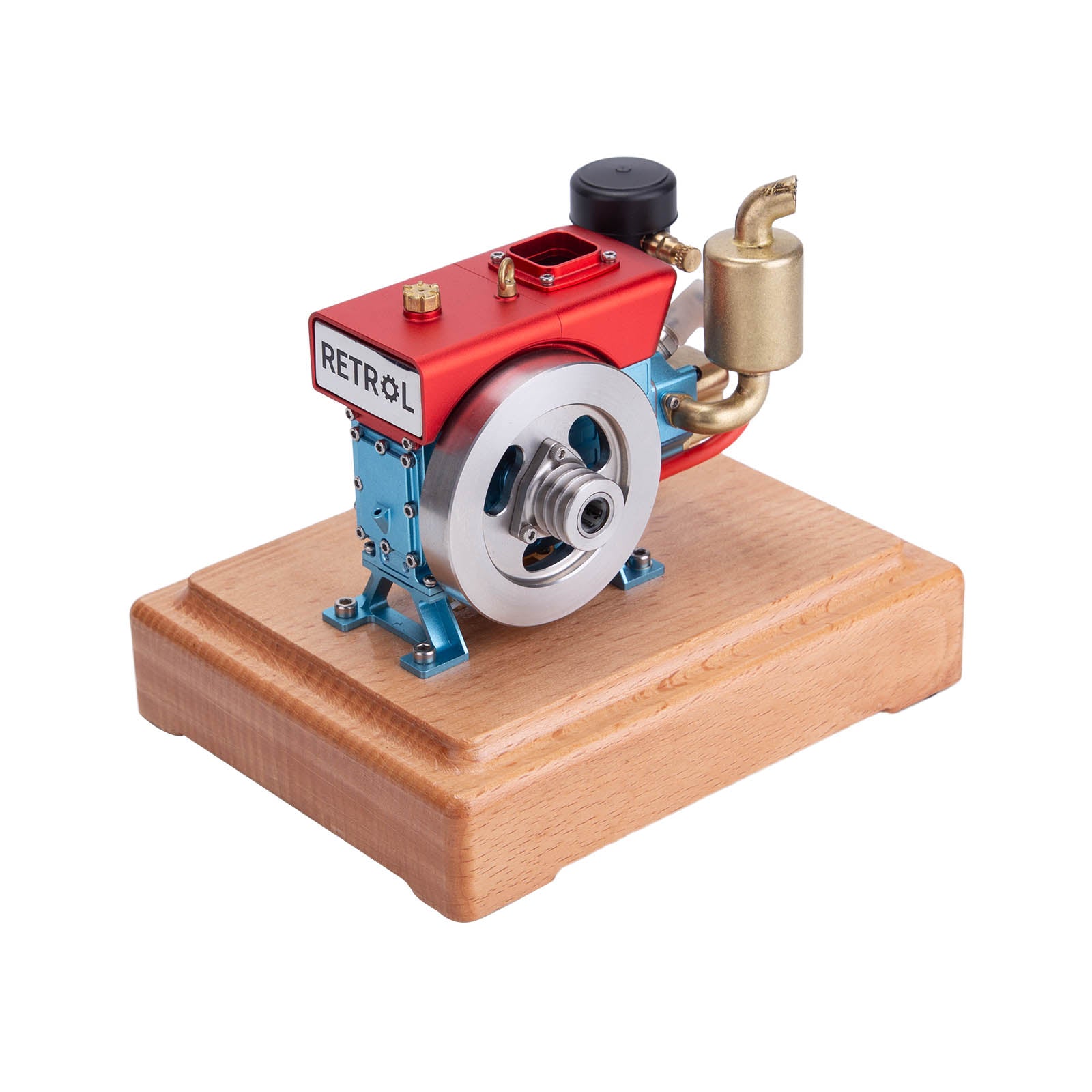 RETROL 1/8 Scale 2.6cc Mini 4 Stroke Gas Engine Model with Evaporative Cooling-helloworld7