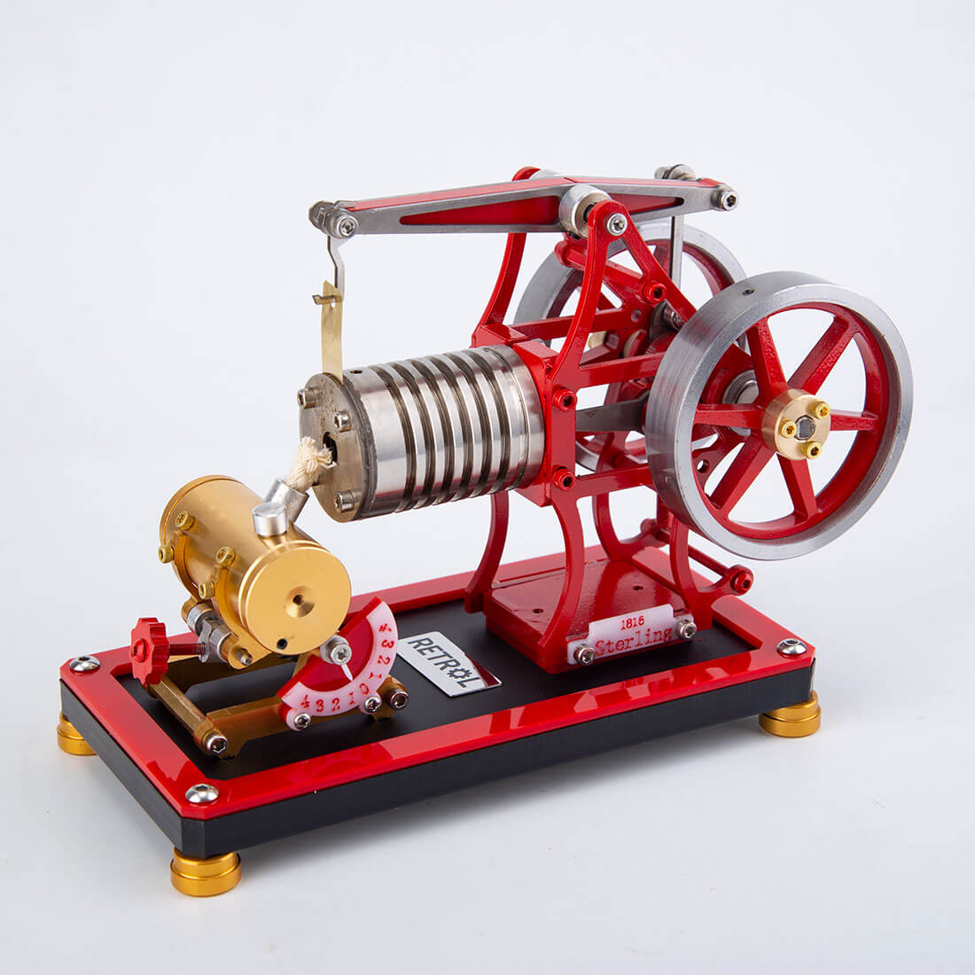 RETROL Beam Type Flame Eater Vacuum Engine Model External Combustion Physics Desktop Gift