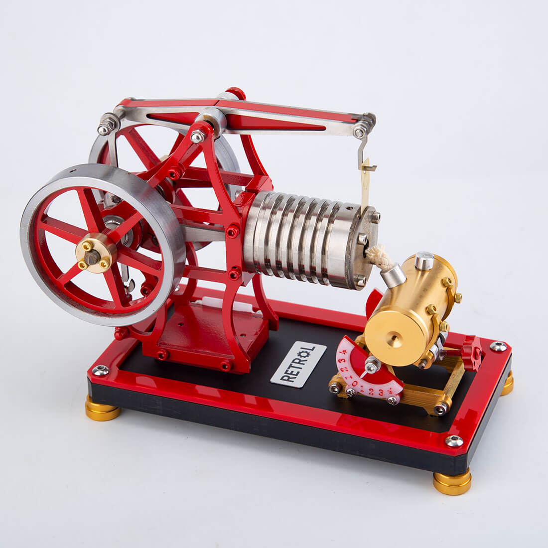 RETROL Beam Type Flame Eater Vacuum Engine Model External Combustion Physics Desktop Gift