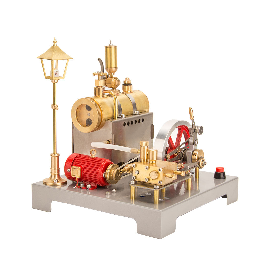 RETROL SE-02 DIY Horizontal Steam Engine Boiler Kit with Generator Streetlight Model-helloworld7