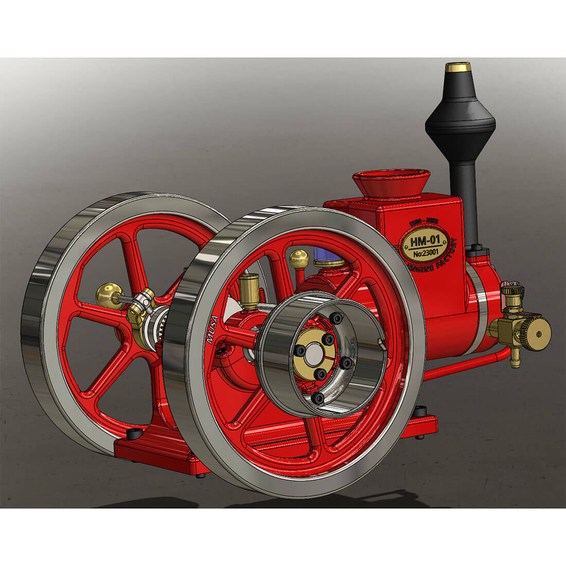 RETROL HM-01 7cc Hit and Miss Engine Model 4-Stroke Horizontal Stationary Gas Motor with Speed Gear-helloworld7