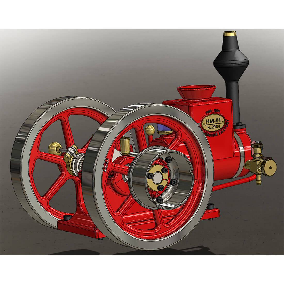 RETROL HM-01 7cc Hit and Miss Engine Model 4-Stroke Horizontal Stationary Gas Motor with Speed Gear-helloworld7