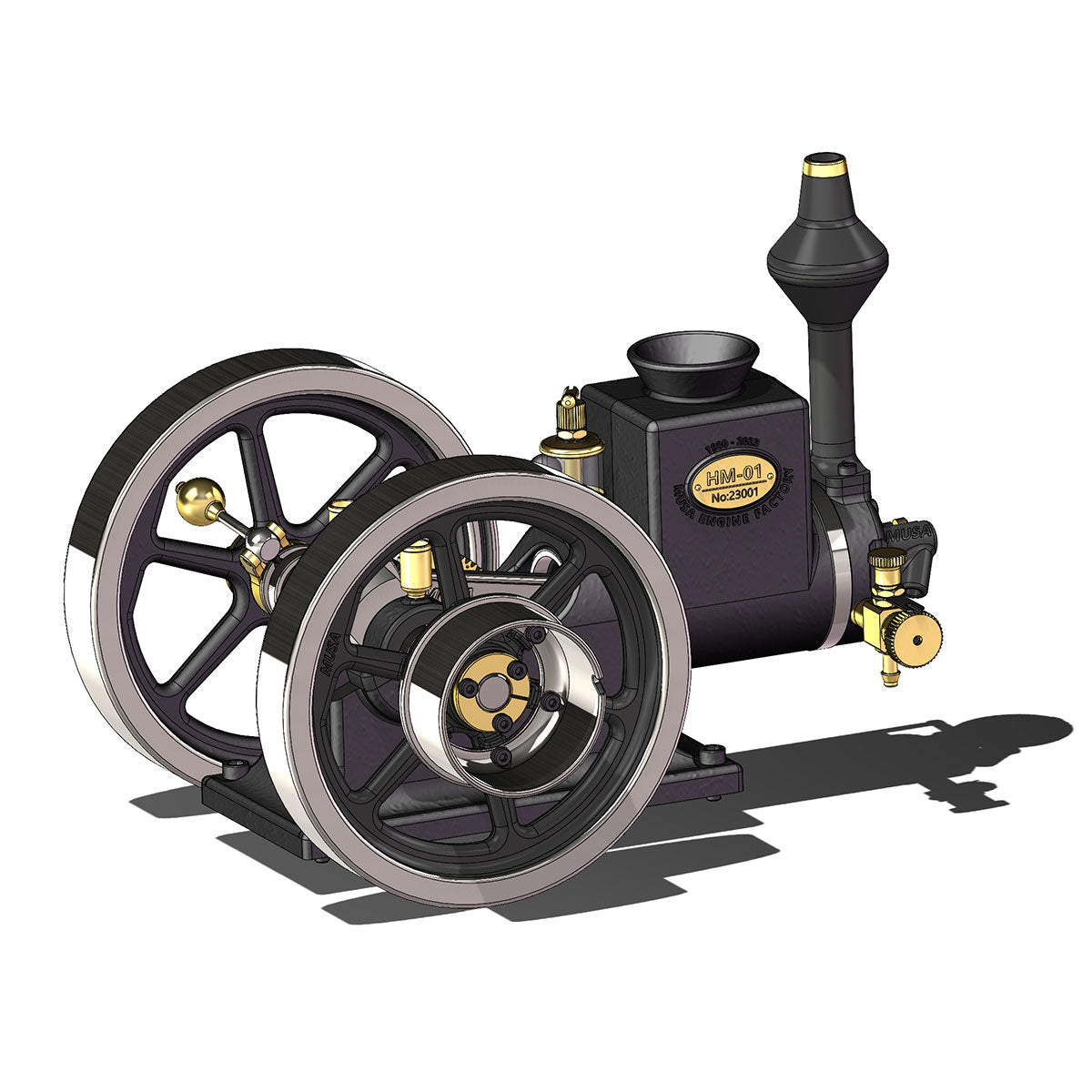 RETROL HM-01 7cc Hit and Miss Engine Model 4-Stroke Horizontal Stationary Gas Motor with Speed Gear-helloworld7