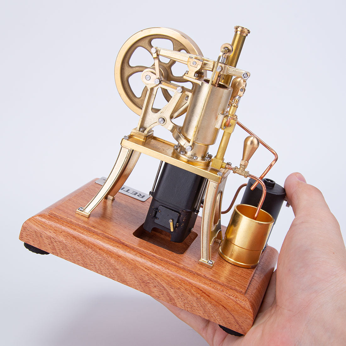 RETROL R01 1/12 Scale Brass Hot Air Pumping Engine Model Butane Powered Gift-helloworld7