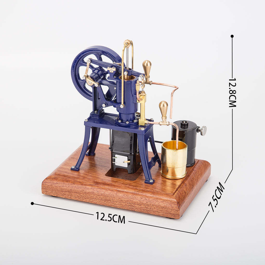 RETROL R01 1/12 Scale Brass Hot Air Pumping Engine Model Butane Powered Gift-helloworld7
