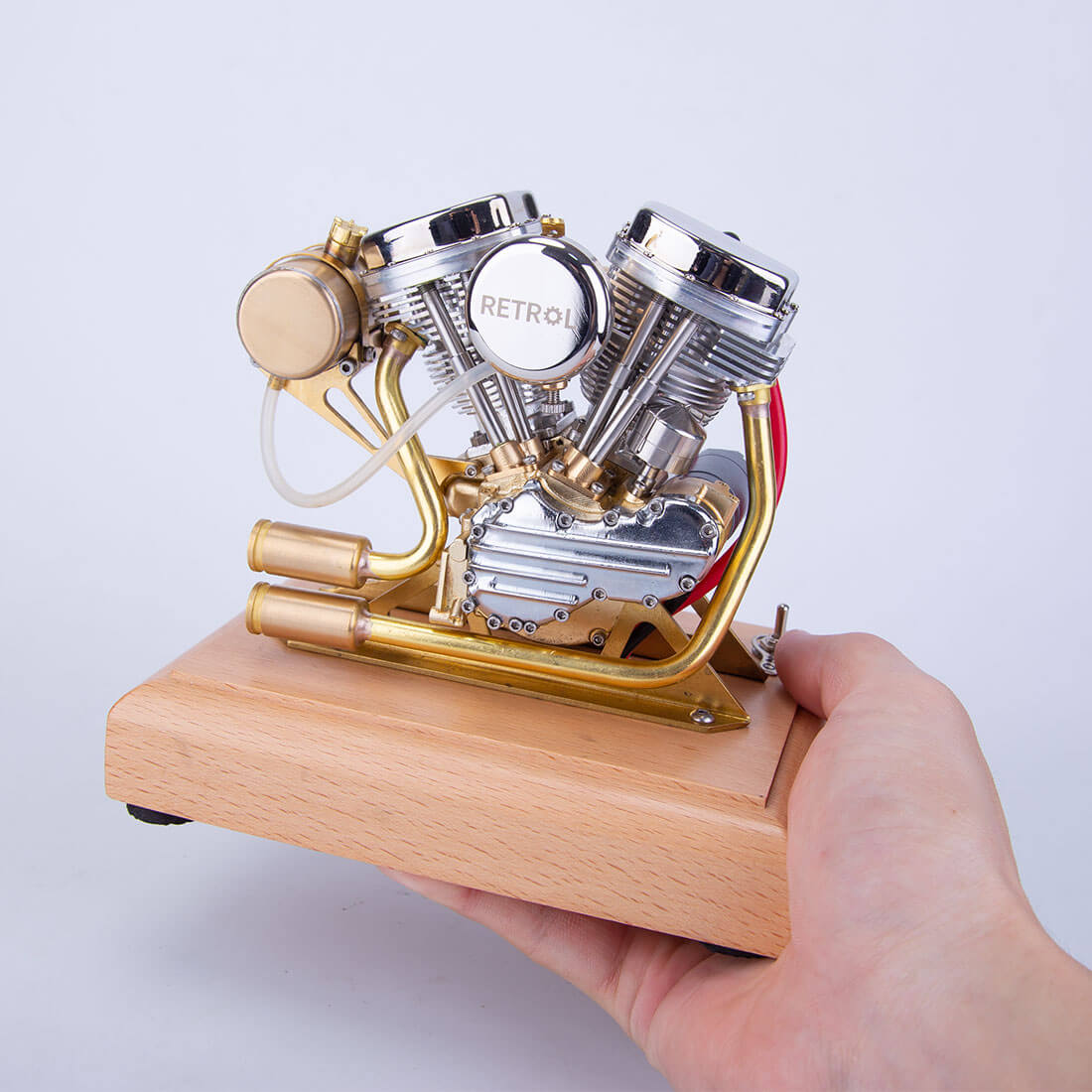 RETROL R30 4.2cc V-Twin Panhead 4 Stroke Mini Gasoline Engine Model Gift