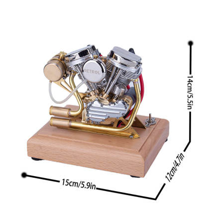 RETROL R30 4.2cc V-Twin Panhead 4 Stroke Mini Gasoline Engine Model Gift