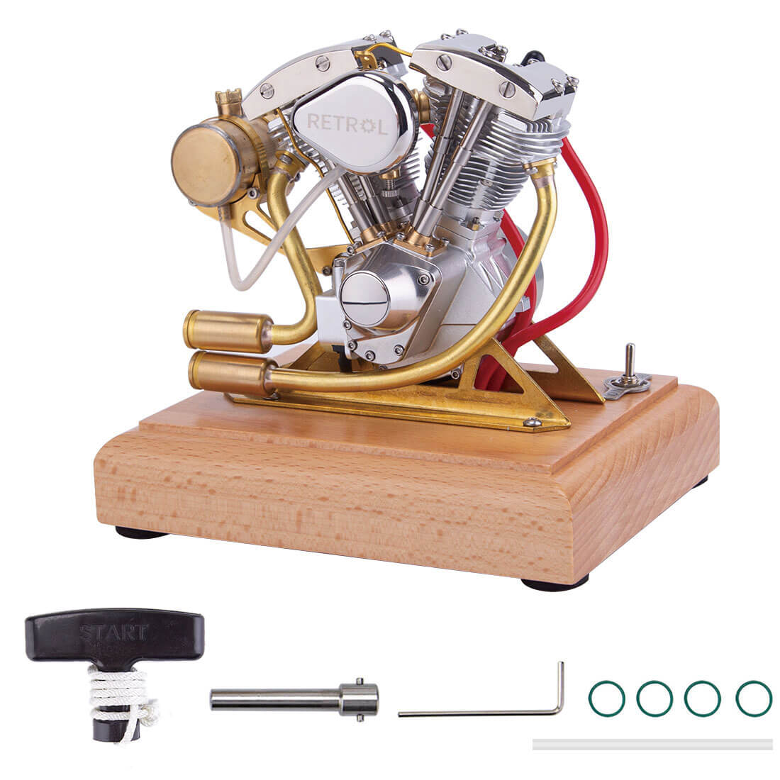 RETROL R31 4.2cc V-Twin Shovelhead Miniature Gasoline Engine Model Gift