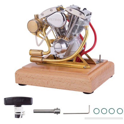 RETROL R31 4.2cc V-Twin Shovelhead Miniature Gasoline Engine Model Gift