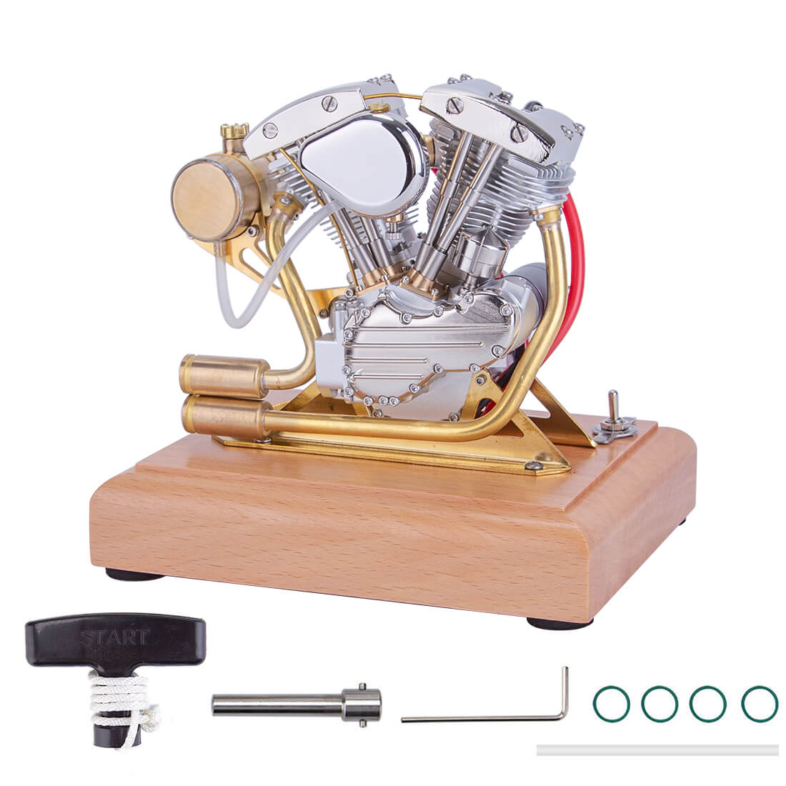RETROL R32 4.2cc V-Twin OHV 4 Stroke Mini Gasoline Engine Model Shovelhead Style Gift
