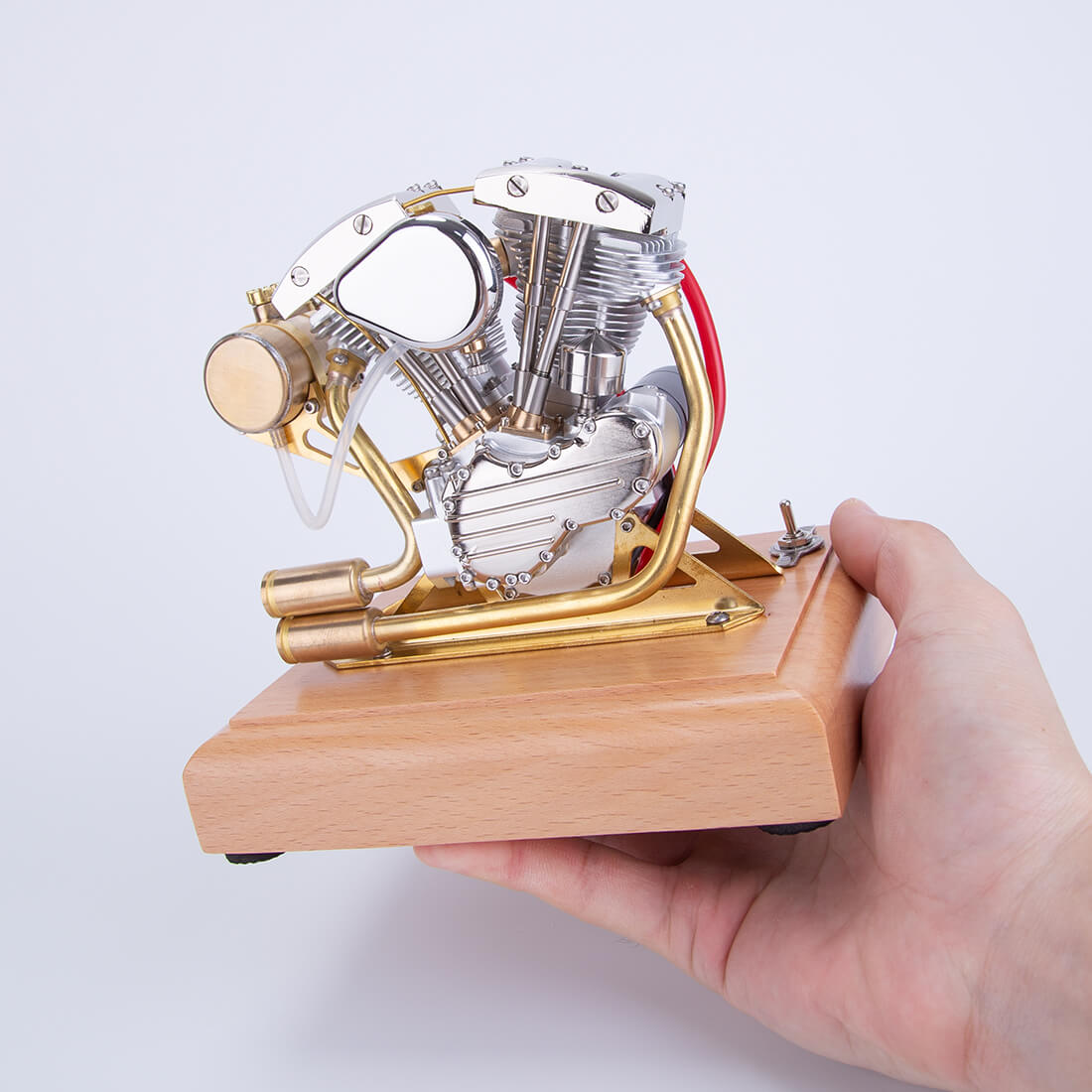 RETROL R32 4.2cc V-Twin OHV 4 Stroke Mini Gasoline Engine Model Shovelhead Style Gift