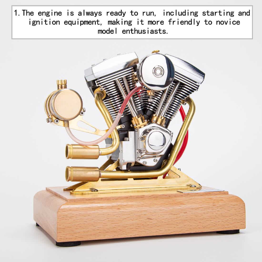 RETROL R33 Evolution 4.2cc V-Twin OHV 4 Stroke Miniature Motorcycle Engine Model Gift-helloworld7