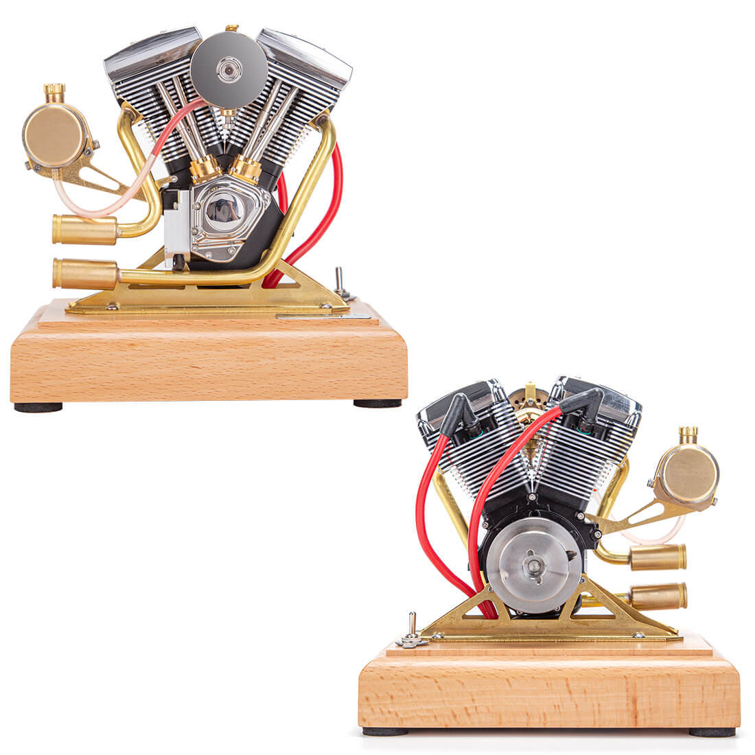 RETROL R33 Evolution 4.2cc V-Twin OHV 4 Stroke Miniature Motorcycle Engine Model Gift-helloworld7