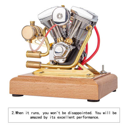 RETROL R33 Evolution 4.2cc V-Twin OHV 4 Stroke Miniature Motorcycle Engine Model Gift-helloworld7