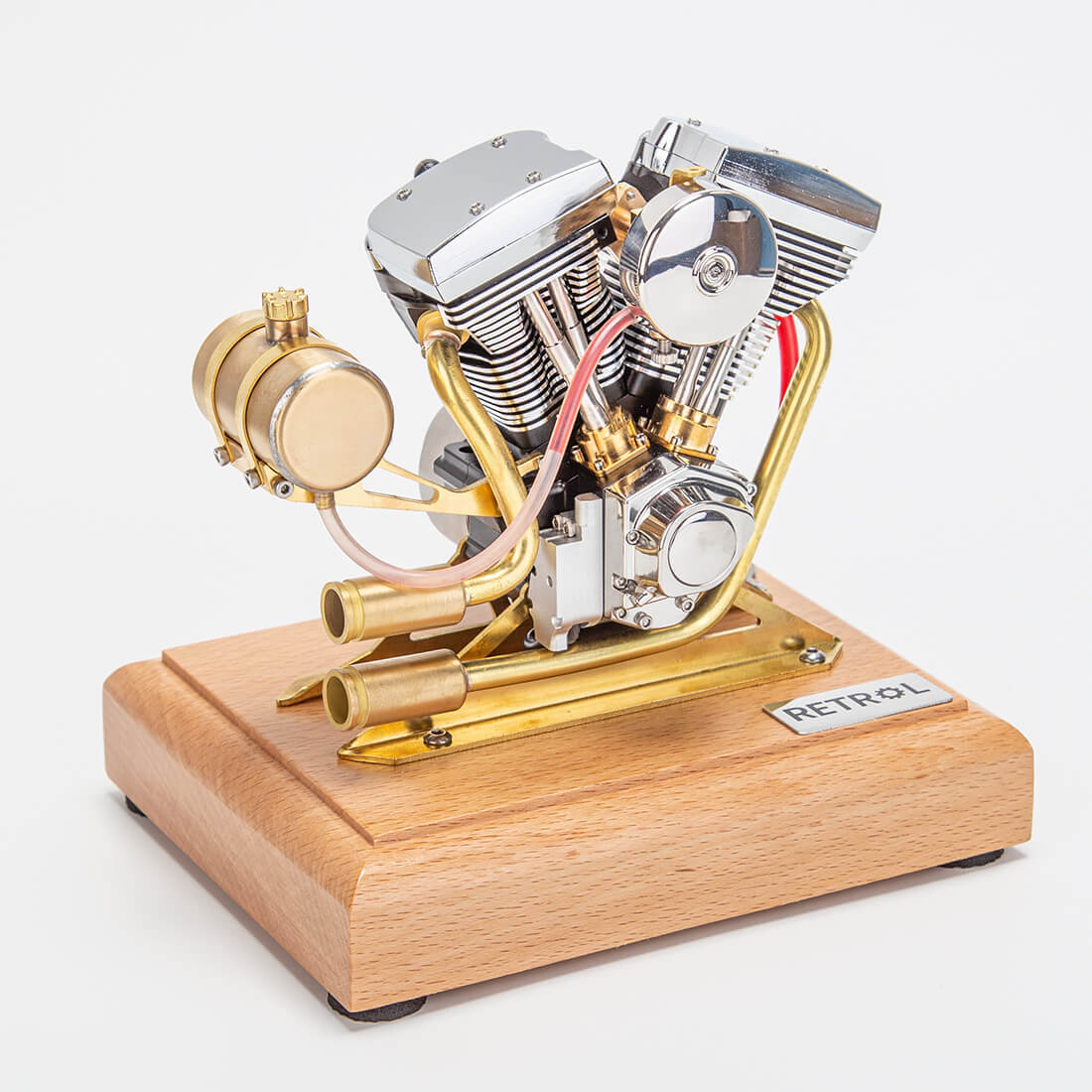 RETROL R33 Evolution 4.2cc V-Twin OHV 4 Stroke Miniature Motorcycle Engine Model Gift-helloworld7