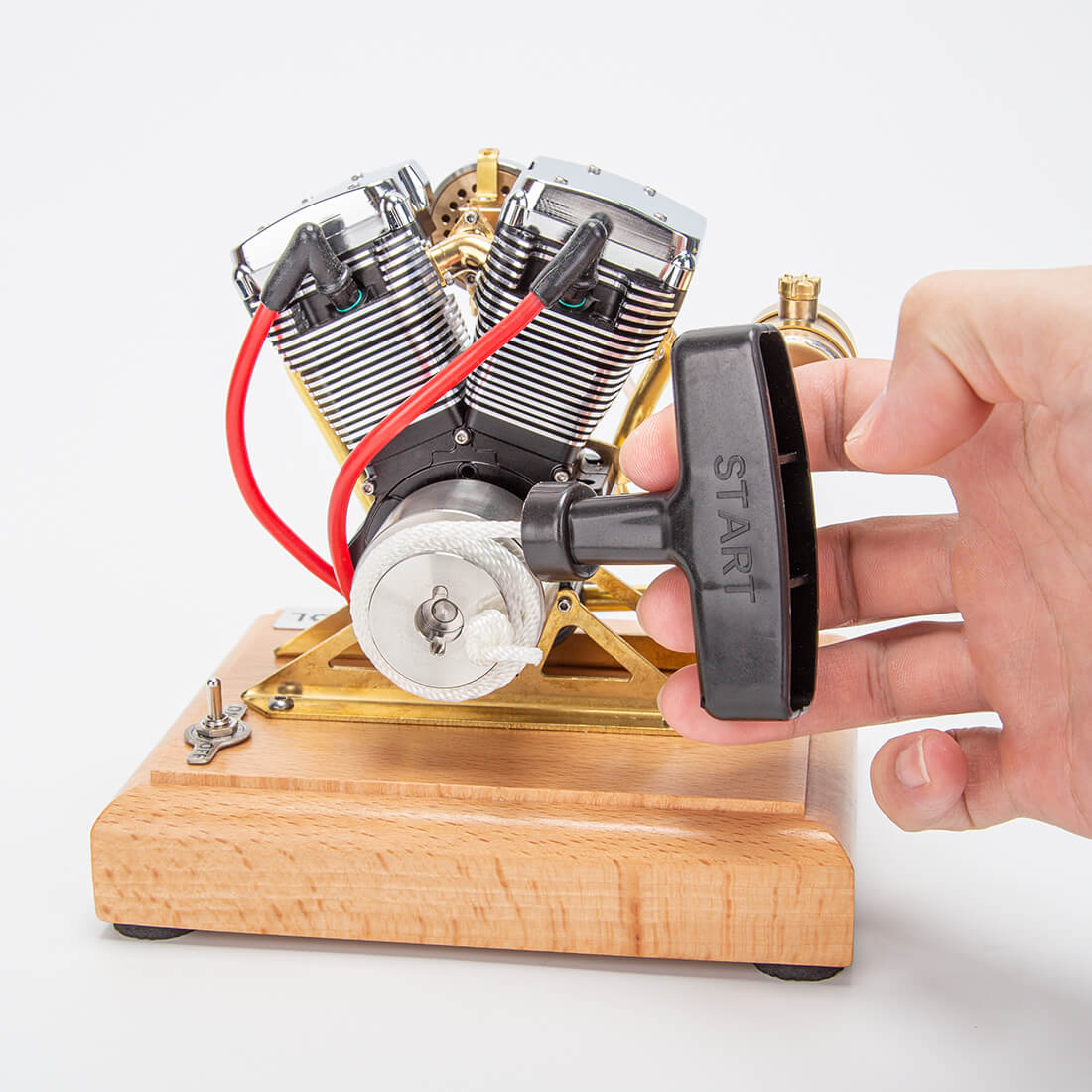 RETROL R33 Evolution 4.2cc V-Twin OHV 4 Stroke Miniature Motorcycle Engine Model Gift-helloworld7