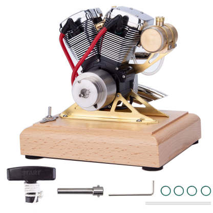 RETROL R33 Evolution 4.2cc V-Twin OHV 4 Stroke Miniature Motorcycle Engine Model Gift-helloworld7