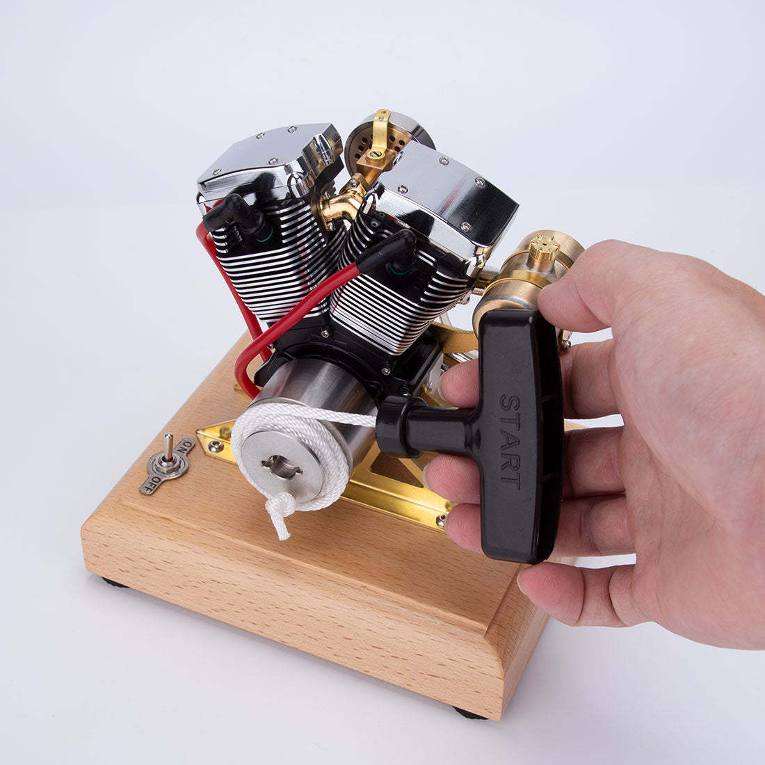 RETROL R33 Evolution 4.2cc V-Twin OHV 4 Stroke Miniature Motorcycle Engine Model Gift-helloworld7