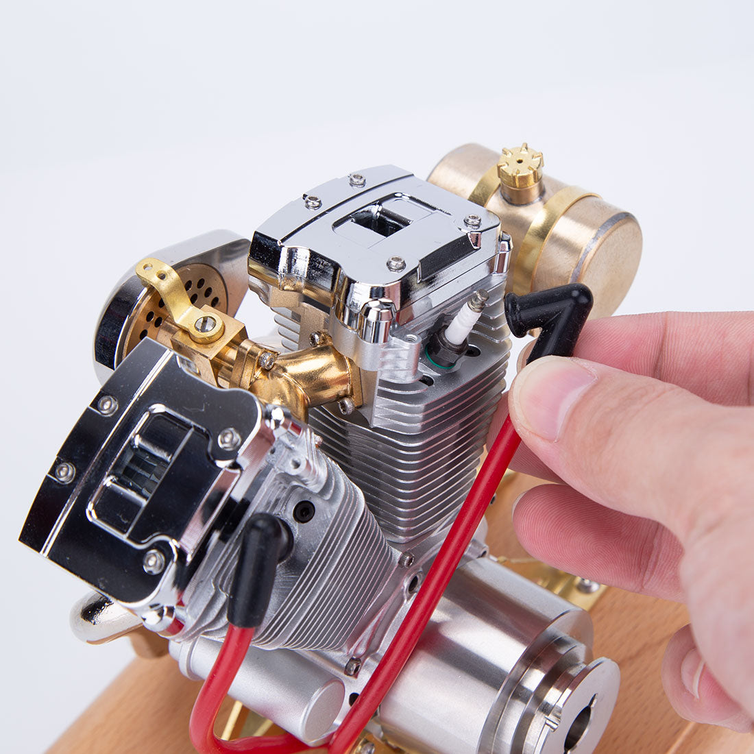 RETROL R34 4.2cc V-Twin OHV 4 Stroke Miniature Motorcycle Engine Model Gift-helloworld7