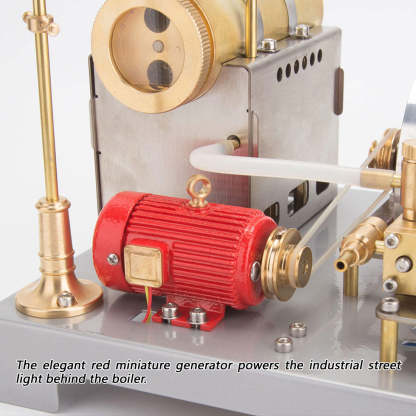 RETROL SE-02 DIY Horizontal Steam Engine Boiler Kit with Generator Streetlight Model-helloworld7