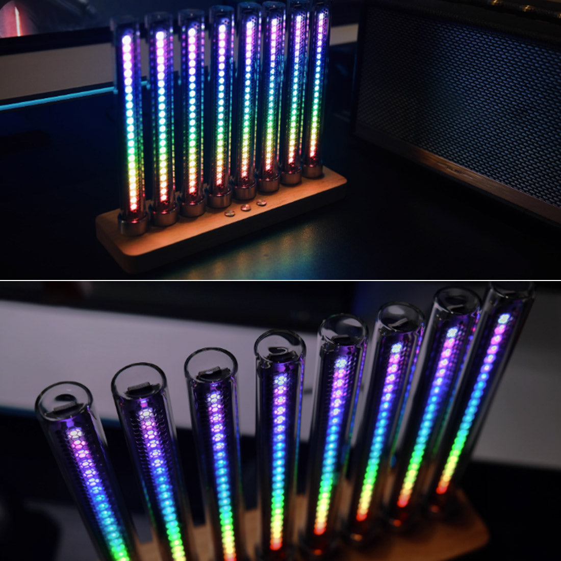 RGB Nixie Tube Music Spectrum Analyzer Sound Reactive Audio Visualizer Retro Desk Decor-helloworld7