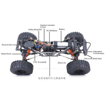 RGT 18100 Trample 1/10 Scale 4WD Rock Crawler Anti-Torque Twist Reverse Drive