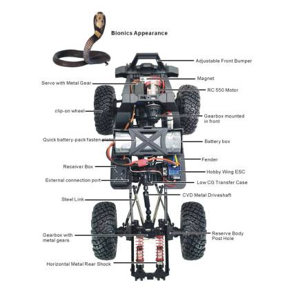 RGT EX86181 CRUSHER 1/10 Scale 4WD 2.4G Electric RC Off-Road Crawler RTR