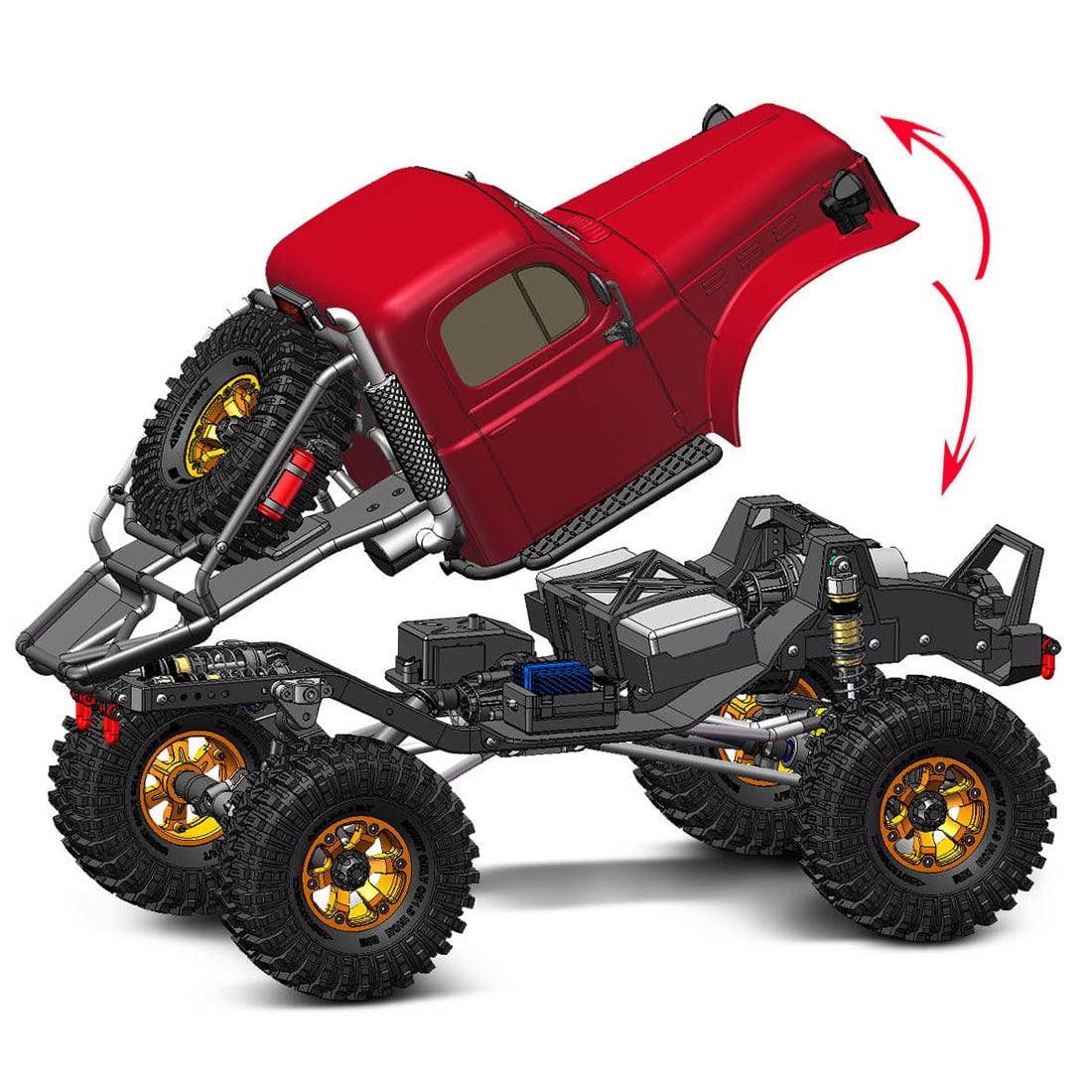 RGT EX86181 CRUSHER 1/10 Scale 4WD 2.4G Electric RC Off-Road Crawler RTR