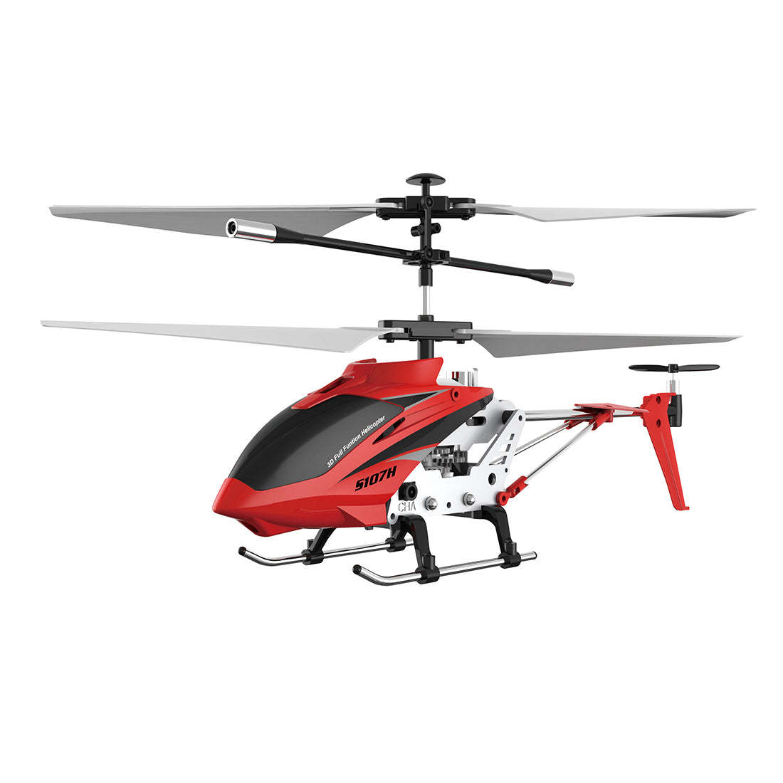 S107H 3CH Metal RC Helicopter with Gyro & Altitude Hold RTF Red