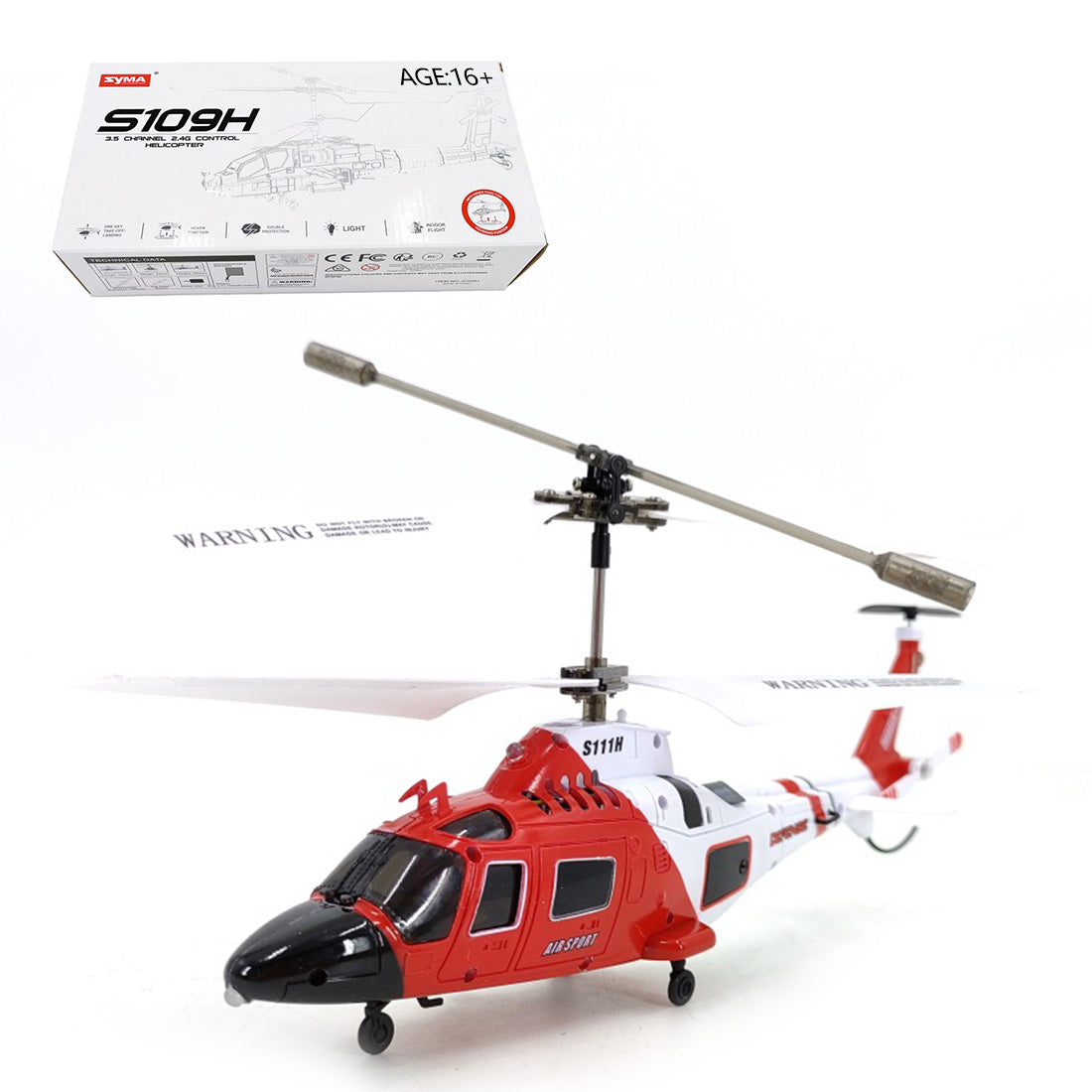 S111H 3CH Mini RC Helicopter with Gyro & Obstacle Avoidance RTF for Beginners