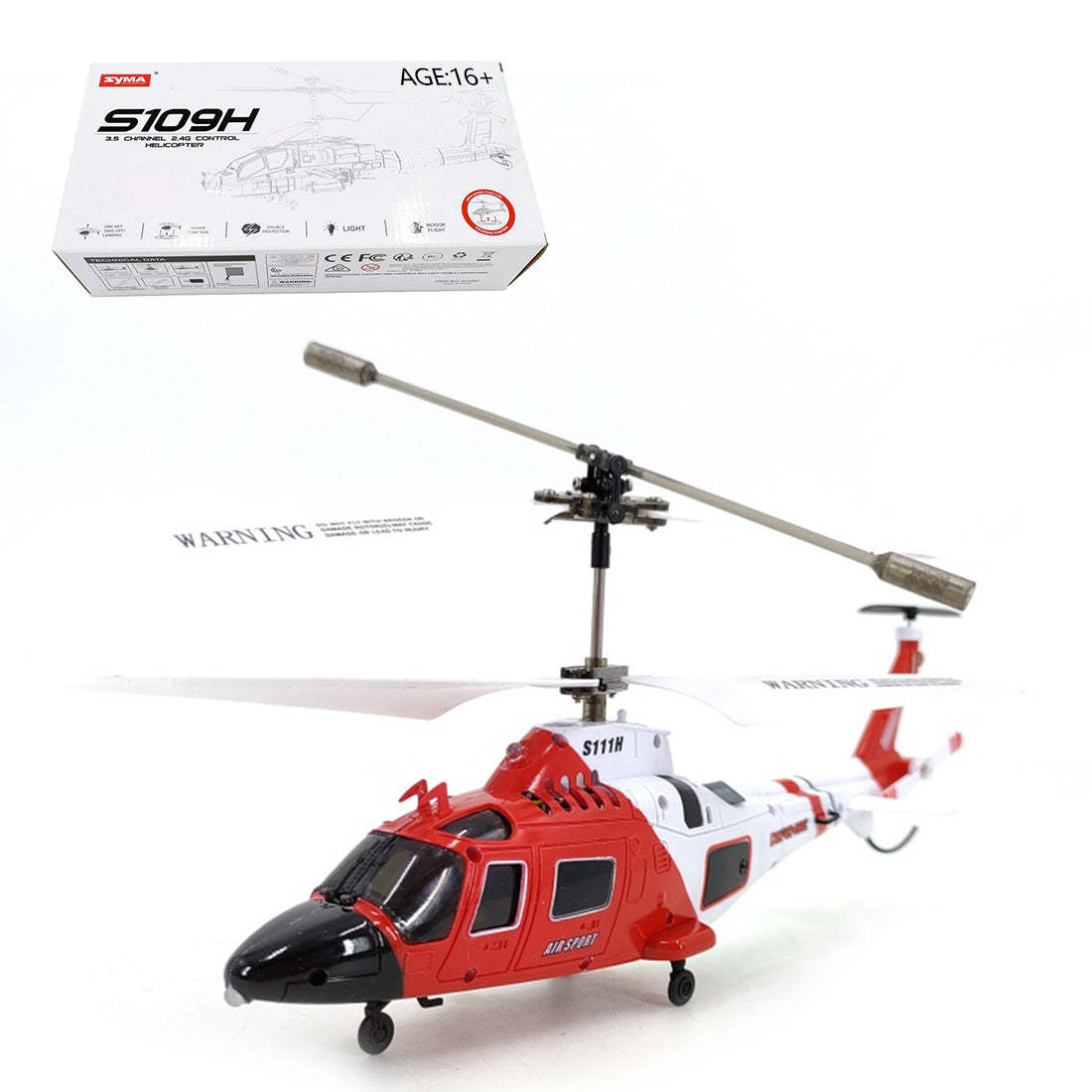 S111H 3CH Mini RC Helicopter with Gyro & Obstacle Avoidance RTF for Beginners