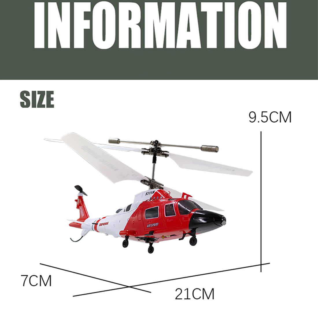 S111H 3CH Mini RC Helicopter with Gyro & Obstacle Avoidance RTF for Beginners