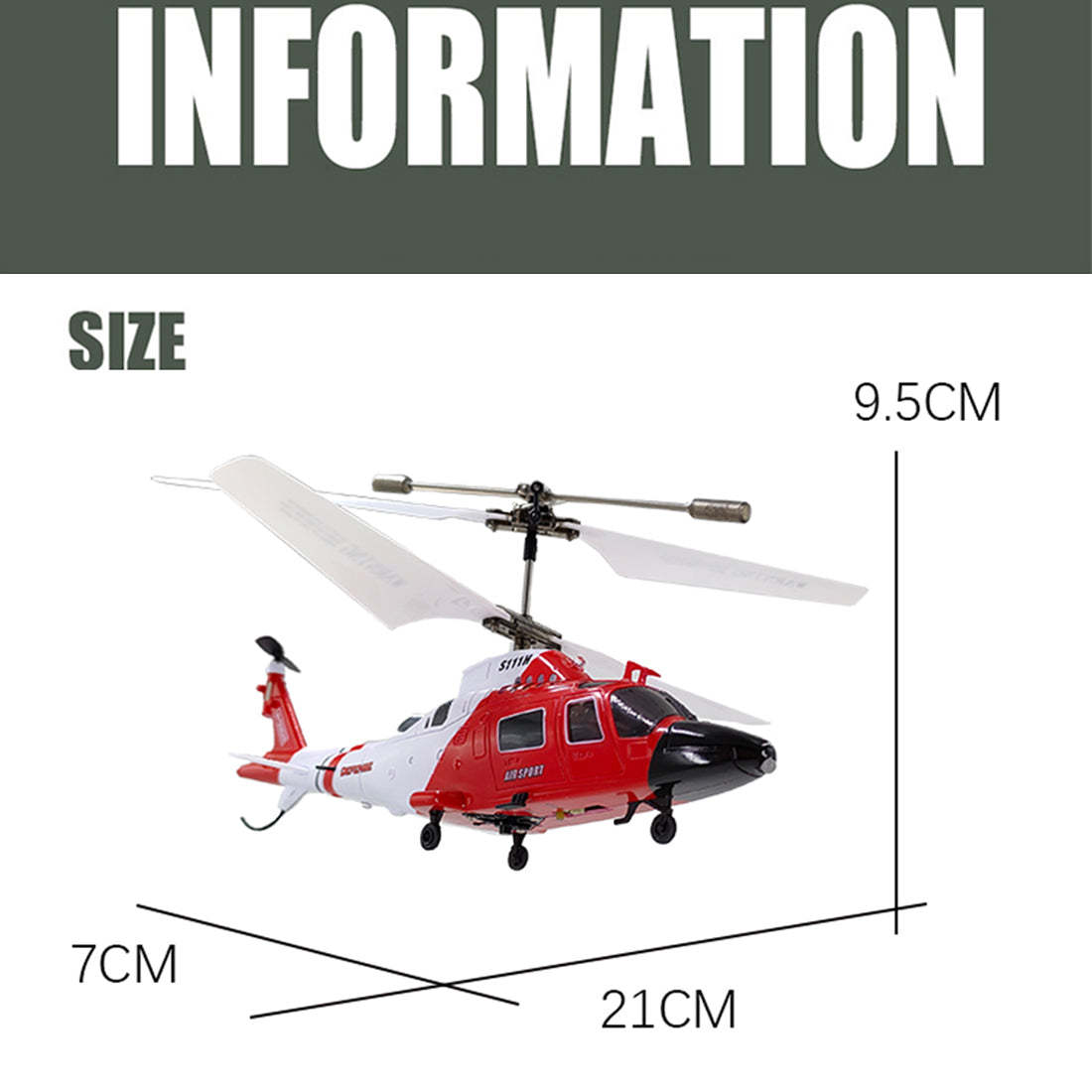 S111H 3CH Mini RC Helicopter with Gyro & Obstacle Avoidance RTF for Beginners