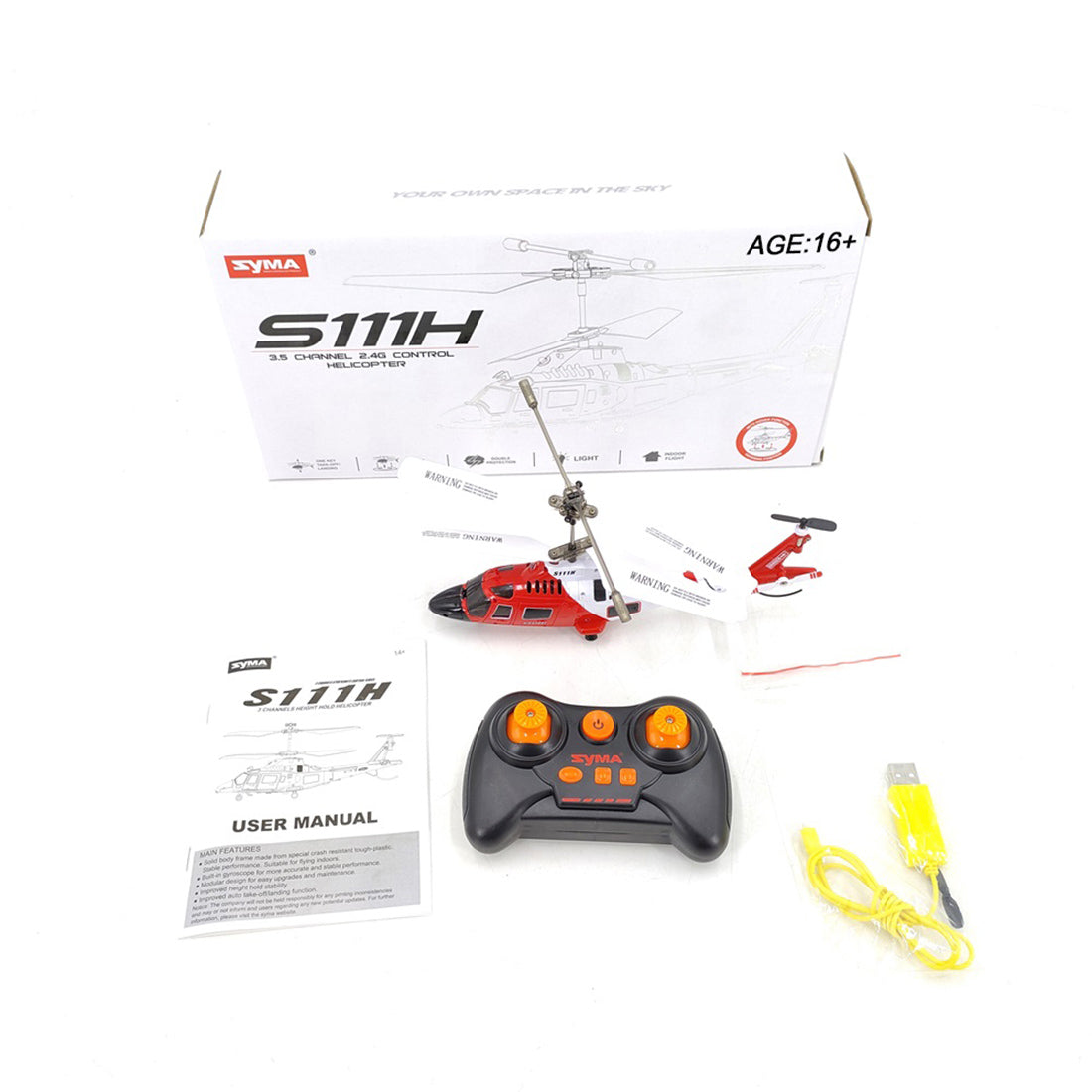 S111H 3CH Mini RC Helicopter with Gyro & Obstacle Avoidance RTF for Beginners