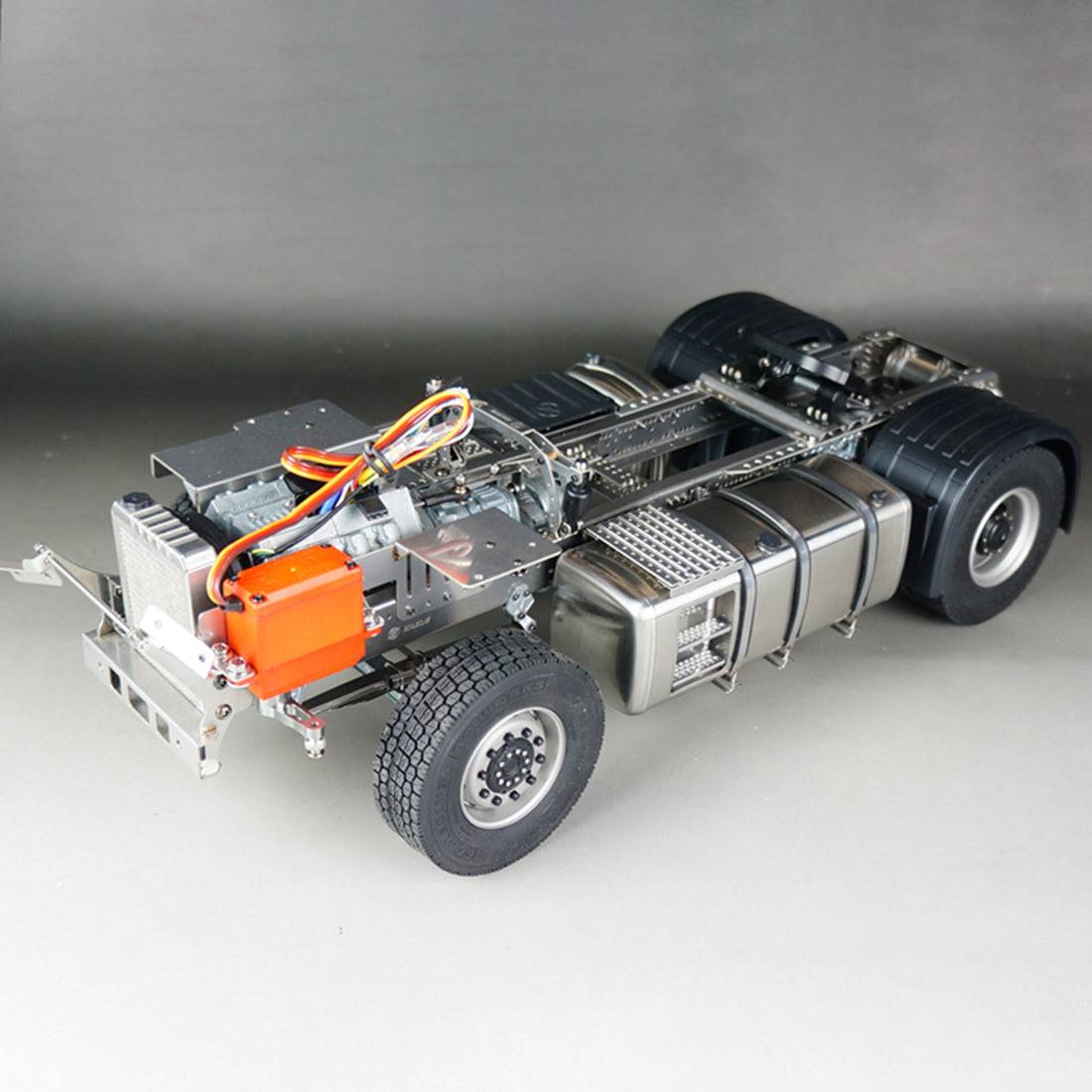 SCALECLUB 1/14 Scale Full Metal Tractor Truck Chassis Heavy Duty Frame for Custom RC Builds Tamiya MAN Compatible-helloworld7