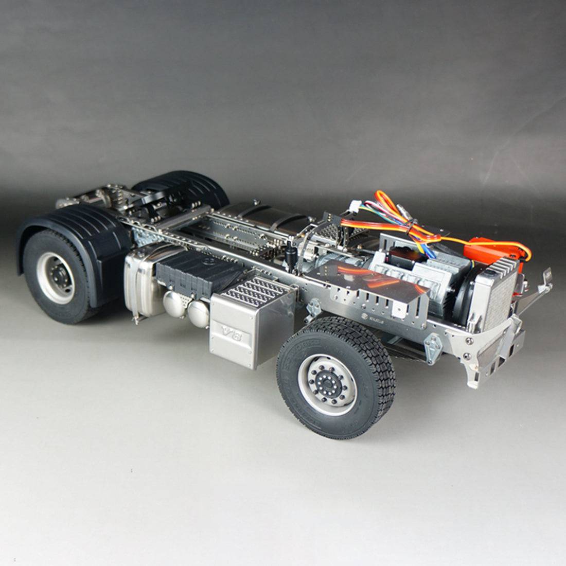 SCALECLUB 1/14 Scale Full Metal Tractor Truck Chassis Heavy Duty Frame for Custom RC Builds Tamiya MAN Compatible-helloworld7