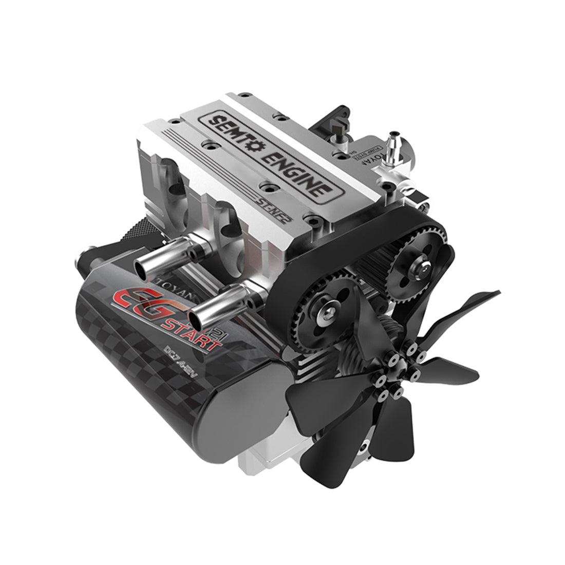 SEMTO ST-NF2 DIY 2-Cylinder 4-Stroke Nitro Engine Model Kit – Working Desktop Internal Combustion Engine-helloworld7