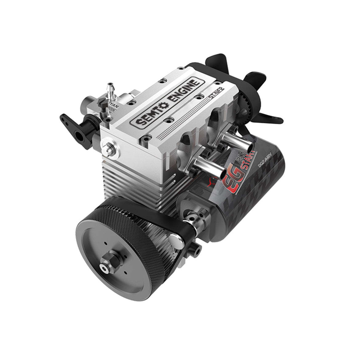 SEMTO ST-NF2 DIY 2-Cylinder 4-Stroke Nitro Engine Model Kit – Working Desktop Internal Combustion Engine-helloworld7