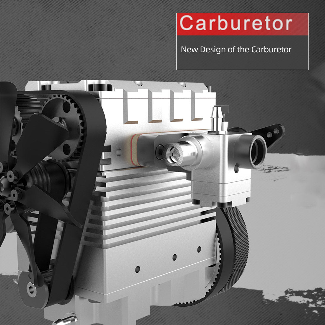 SEMTO ST-NF2 DIY 2-Cylinder 4-Stroke Nitro Engine Model Kit – Working Desktop Internal Combustion Engine-helloworld7