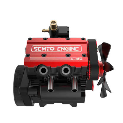 SEMTO ST-NF2 DIY 2-Cylinder 4-Stroke Nitro Engine Model Kit – Working Desktop Internal Combustion Engine-helloworld7