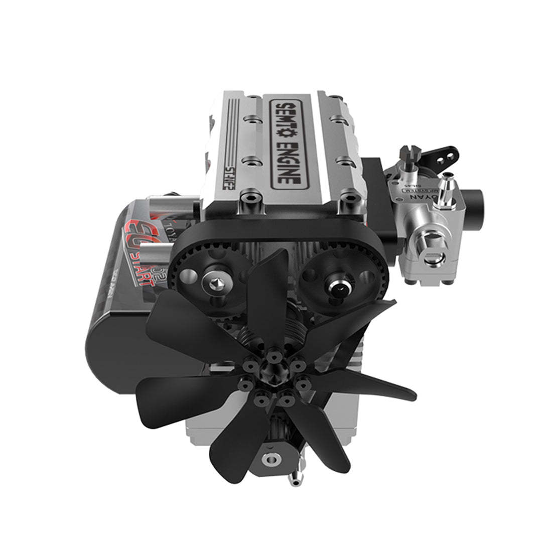 SEMTO ST-NF2 DIY 2-Cylinder 4-Stroke Nitro Engine Model Kit – Working Desktop Internal Combustion Engine-helloworld7