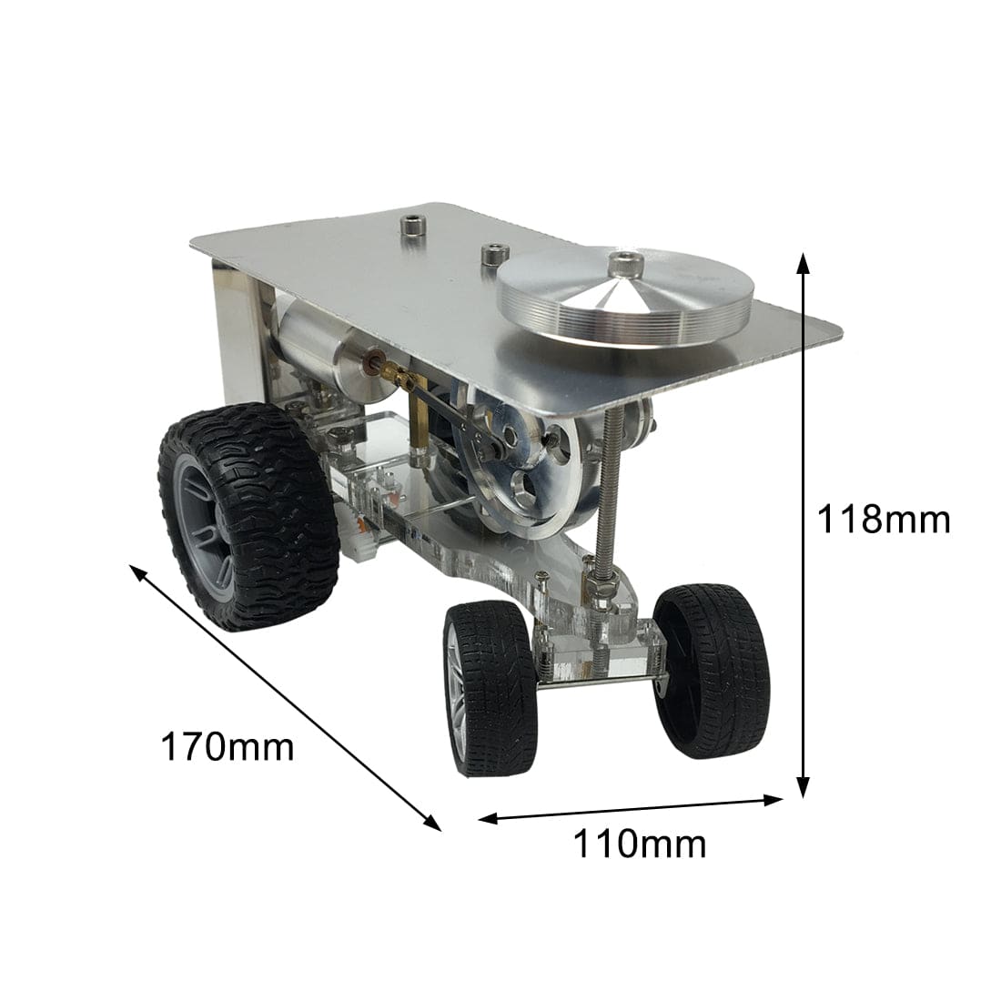 Single Cylinder Hot Air Stirling Engine Tractor Model Physics Science Experiment Gift