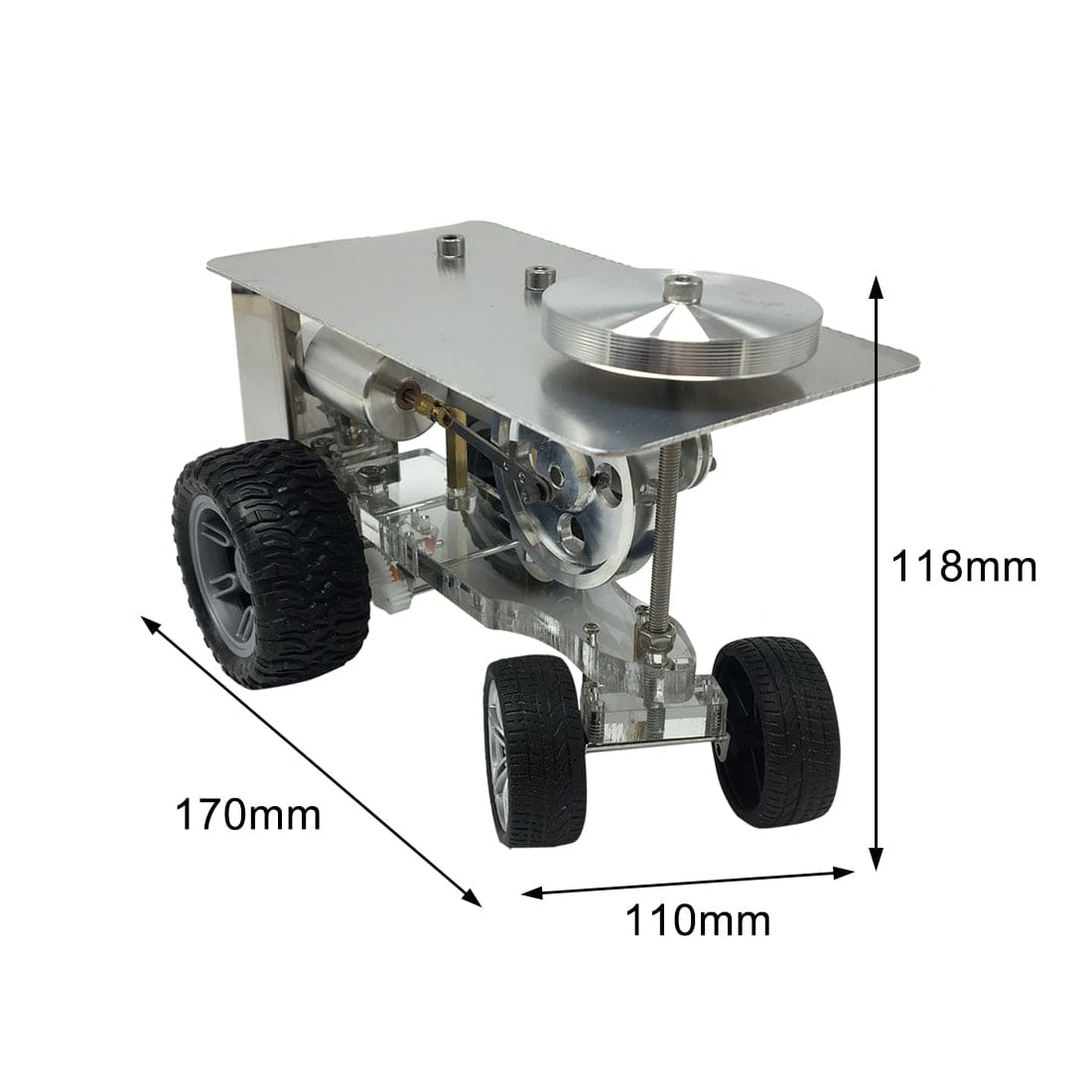 Single Cylinder Hot Air Stirling Engine Tractor Model Physics Science Experiment Gift