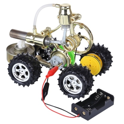 Single Cylinder Stirling Engine Car Model Hybrid Electric Power Science Gift