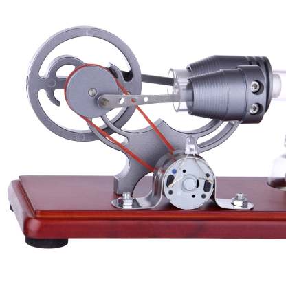 Single Cylinder Stirling Engine Generator Model with Dollar Flywheel & LED Lights Physics Toy-helloworld7