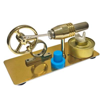 Single Cylinder Stirling Engine Motor Metal Heat Power Physics Experiment Model