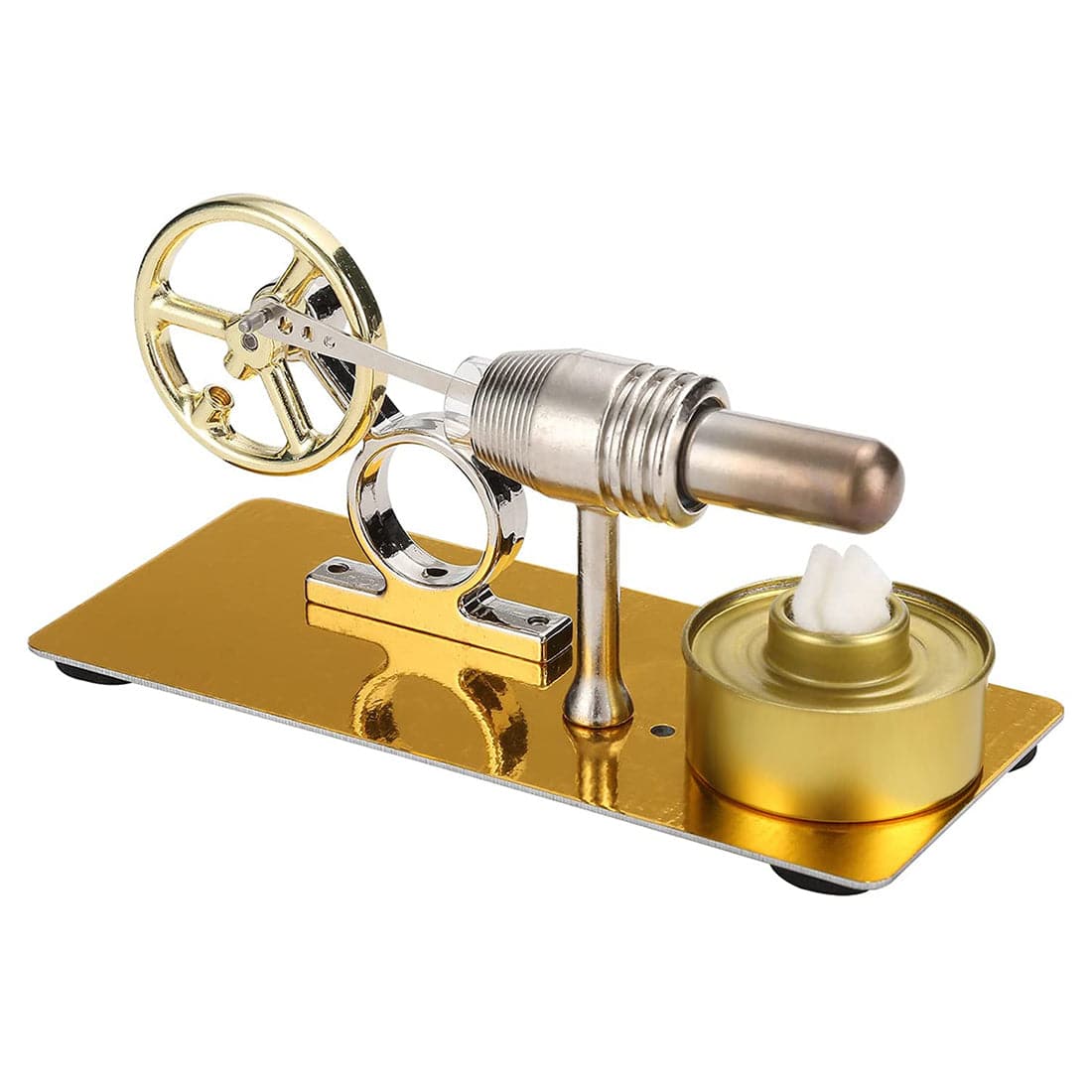 Single Cylinder Stirling Engine Motor Metal Heat Power Physics Experiment Model
