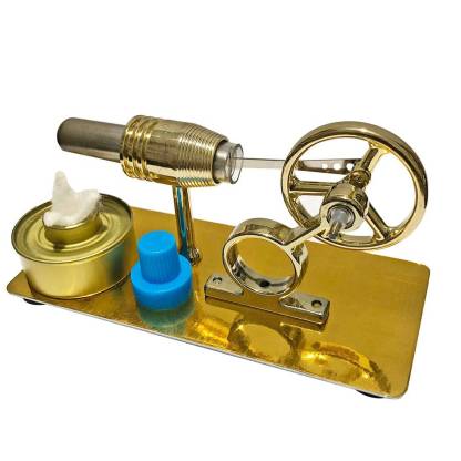 Single Cylinder Stirling Engine Motor Metal Heat Power Physics Experiment Model