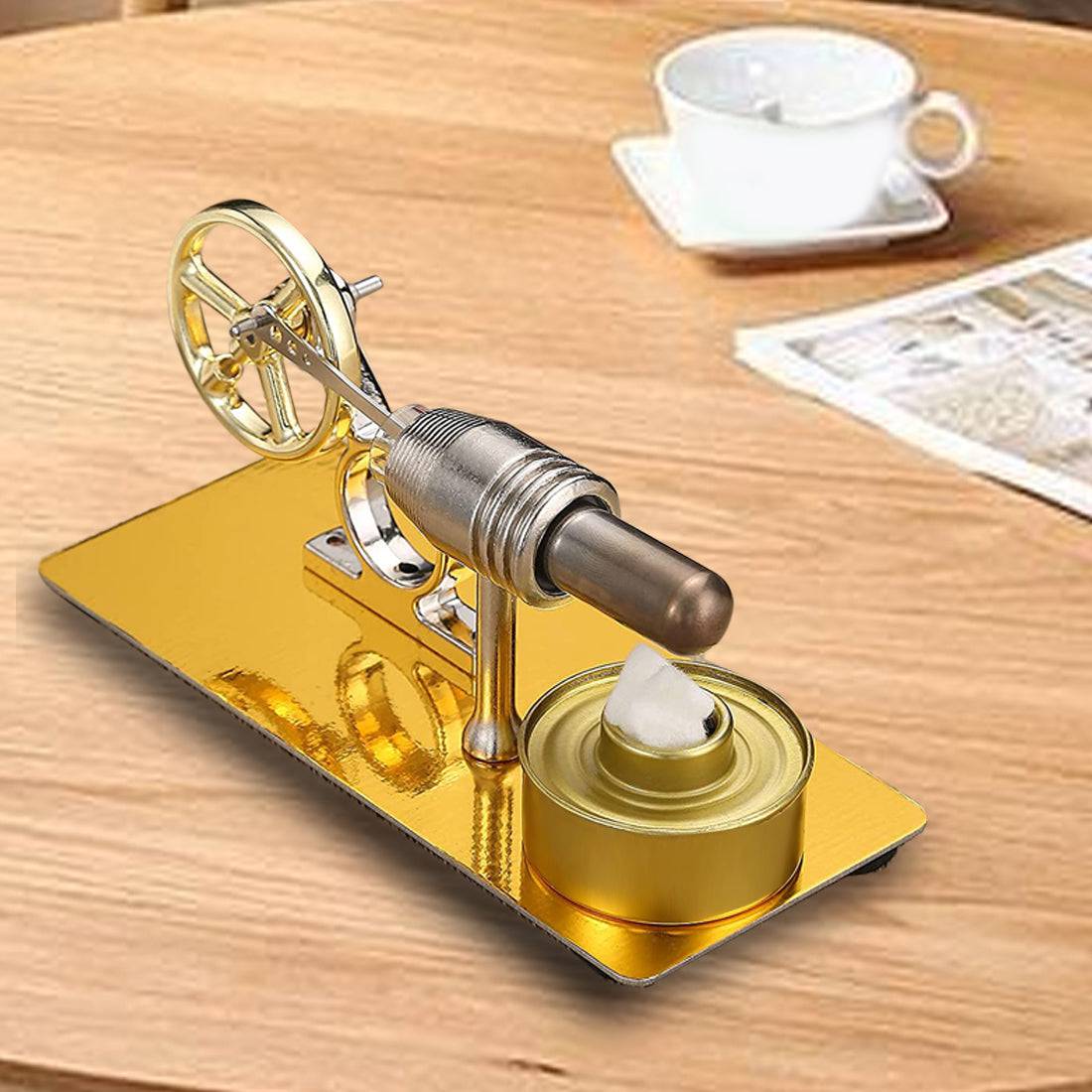 Single Cylinder Stirling Engine Motor Metal Heat Power Physics Experiment Model